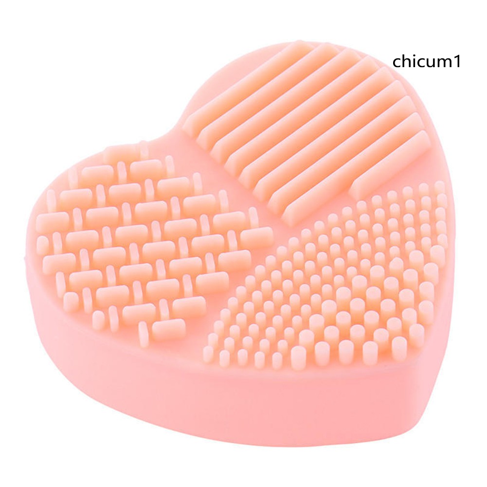 [Hàng mới về] Cọ siliocn dùng để vệ sinh cọ trang điểm hình trái tim