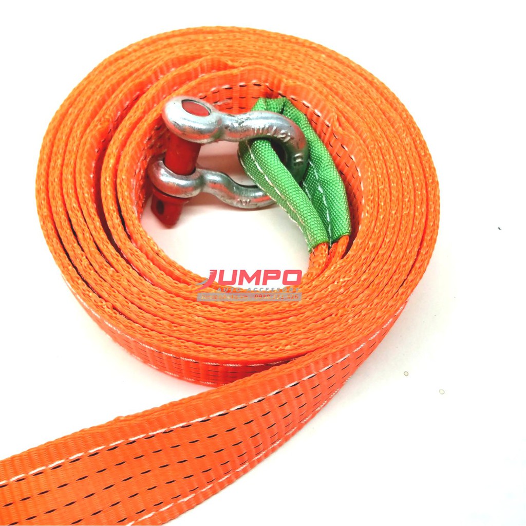 Cáp kéo cứu hộ ô tô 5 tấn 6 mét bản 50mm may 2 lớp  - Cơ Khí Liên Sơn