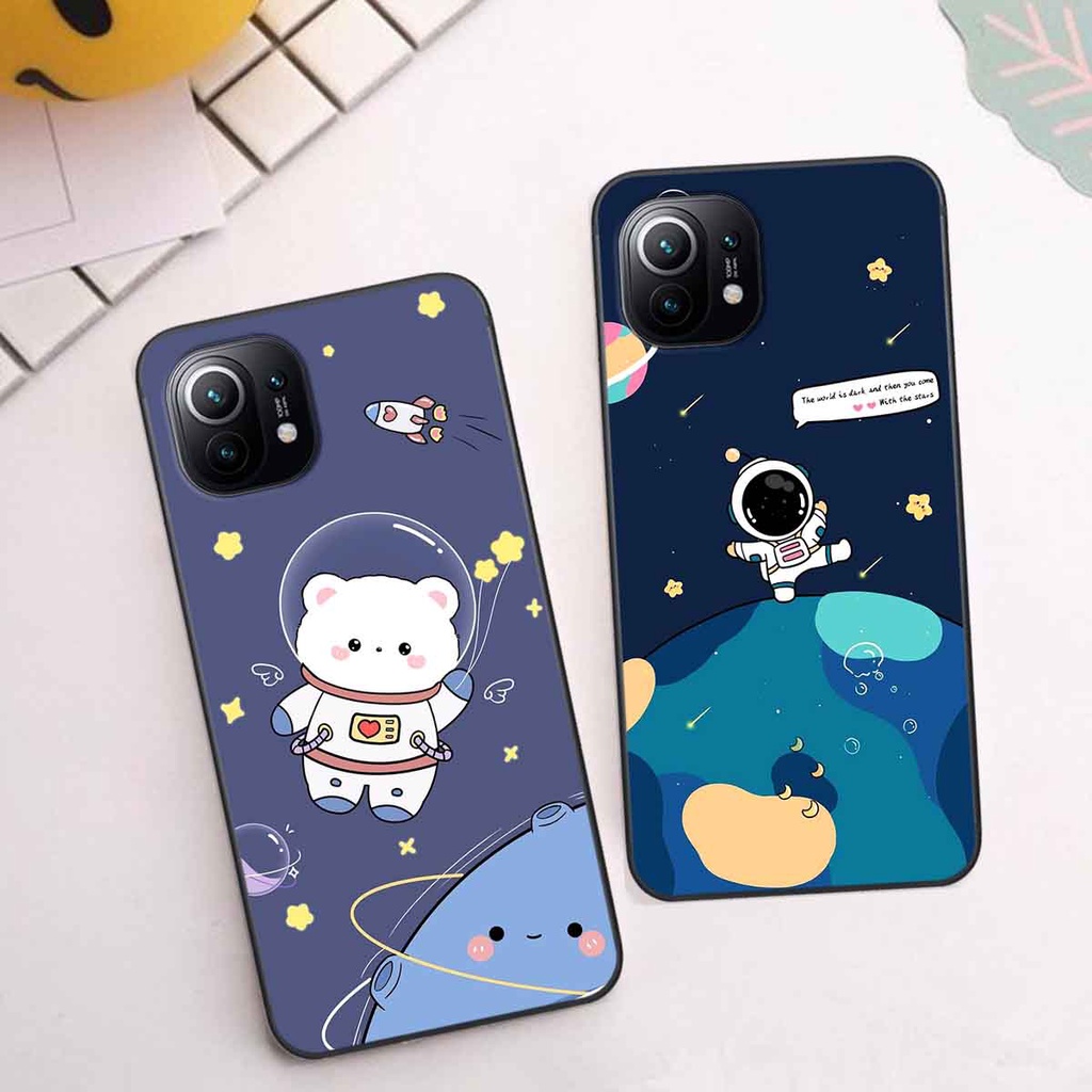 Ốp Xiaomi Mi 11 / Mi 11T / Mi 11 Lite in hình vũ trụ, phi hành gia bầu trời cute dễ thương