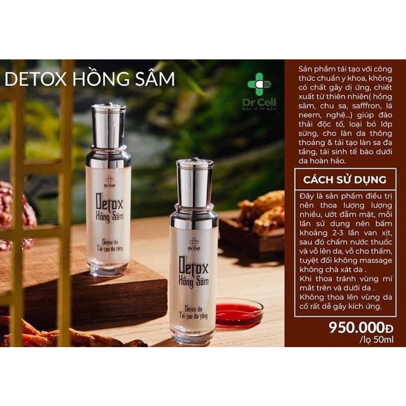 Detox Hồng Sâm Dr Cell