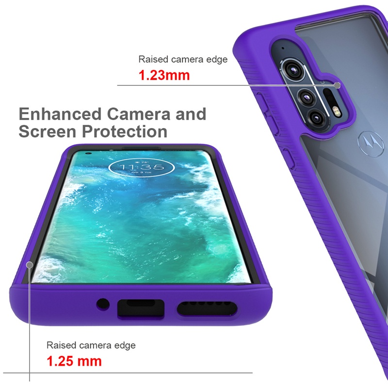 Ốp Điện Thoại 2 Trong 1 Chống Sốc Bảo Vệ 360 Độ Cho Motorola Moto E6s 2020 Edge Plus G Fast G Power G Stylus