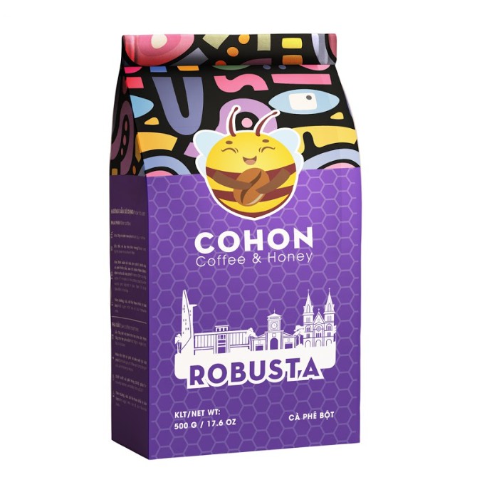 Cà phê Robusta thương hiệu COHON 500G cà phê Tây Nguyên nguyên chất 100%