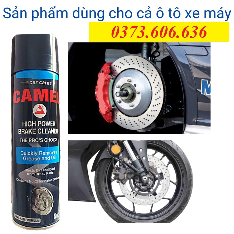 Tẩy vệ sinh Má Phanh và Bố Thắng ô tô , xe máy hàng chính hãng lạc đà Camel