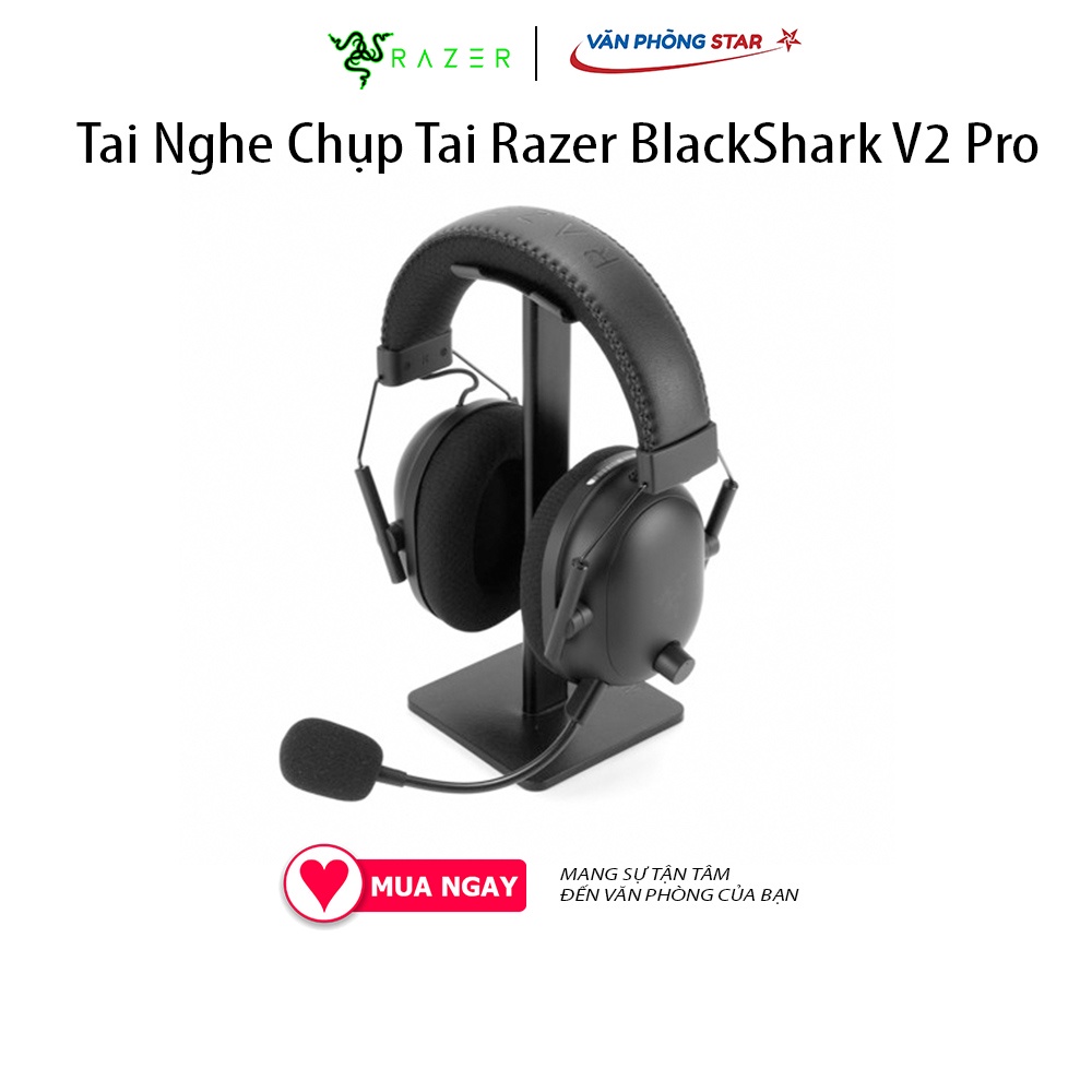 Tai Nghe Chụp Tai Không Dây Razer BlackShark V2 Pro kết nối Bluetooth Wireless chống ồn âm thanh vòm