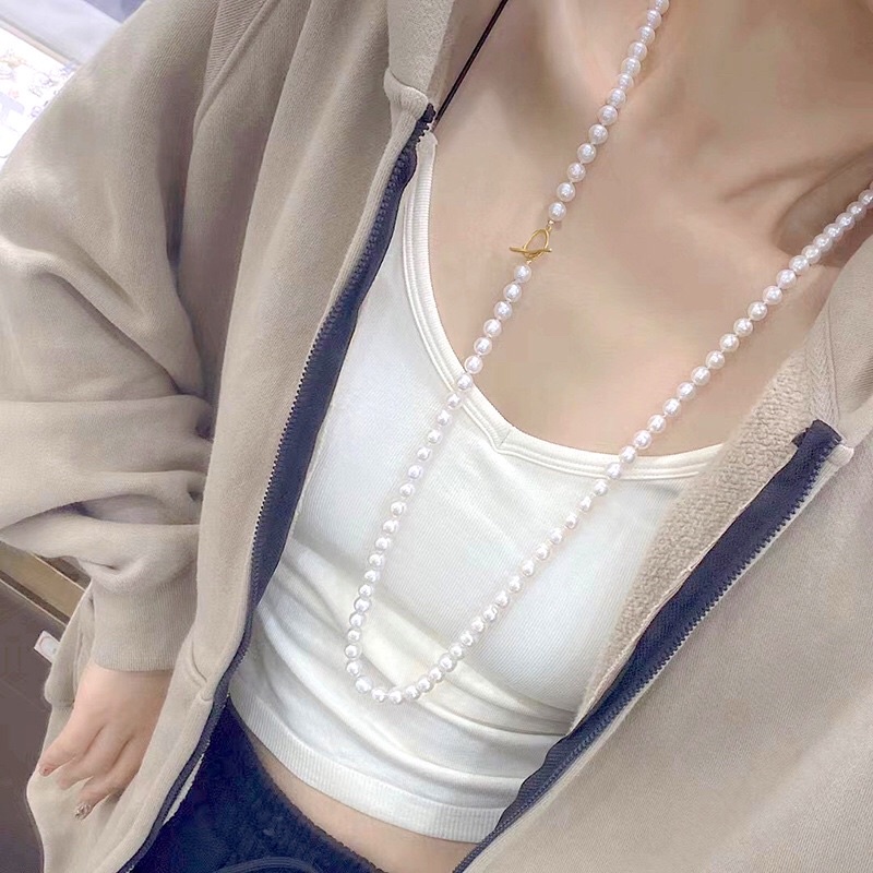 Vòng cổ 8-9ly dài 120cm khóa OT