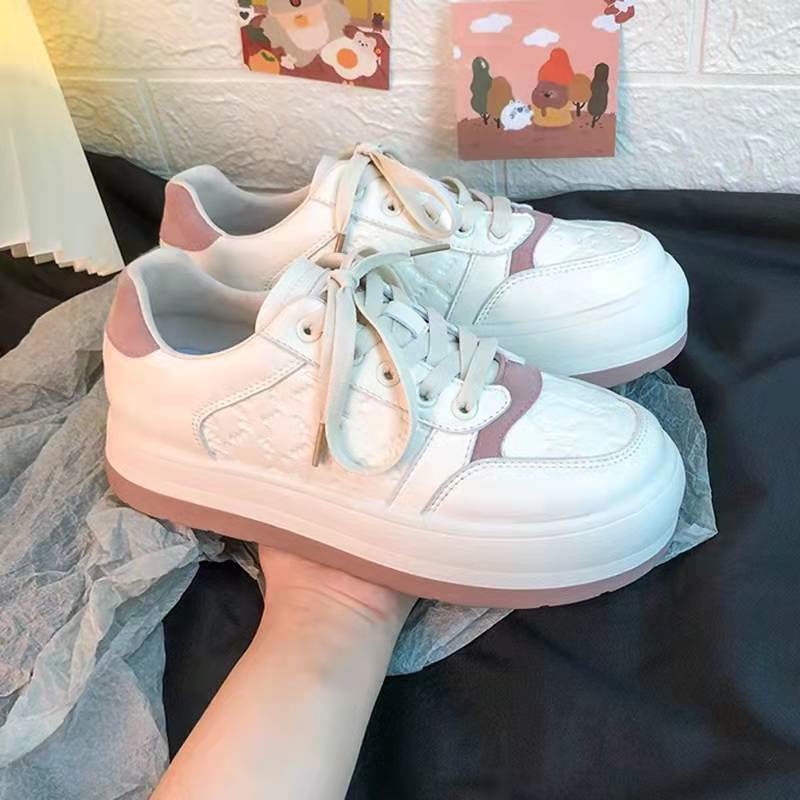 Giày Thể Thao Mũi Tròn Thời Trang Xuân Thu 2022 Dễ Phối Đồ Phong Cách Hàn Quốc Cho Nữ