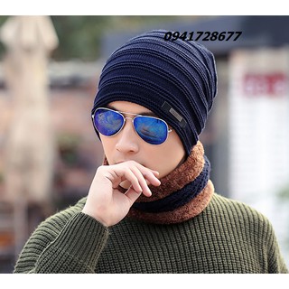 Mũ nón kèm khăn len nam nữ