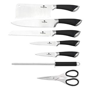 Bộ dao kéo Berlinger Haus BH/ST8B, 8 món, cán màu đen - Hàng Đức