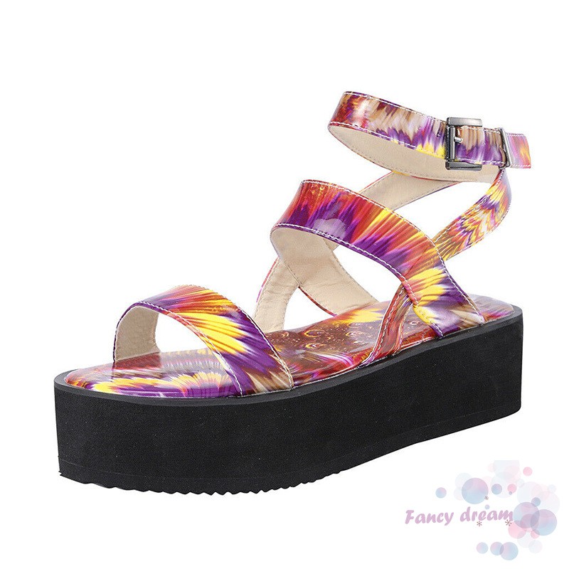 Giày Cao Gót Sandal Nữ Hở Ngón Quai Đeo Mắt Cá Chân Nhiều Màu