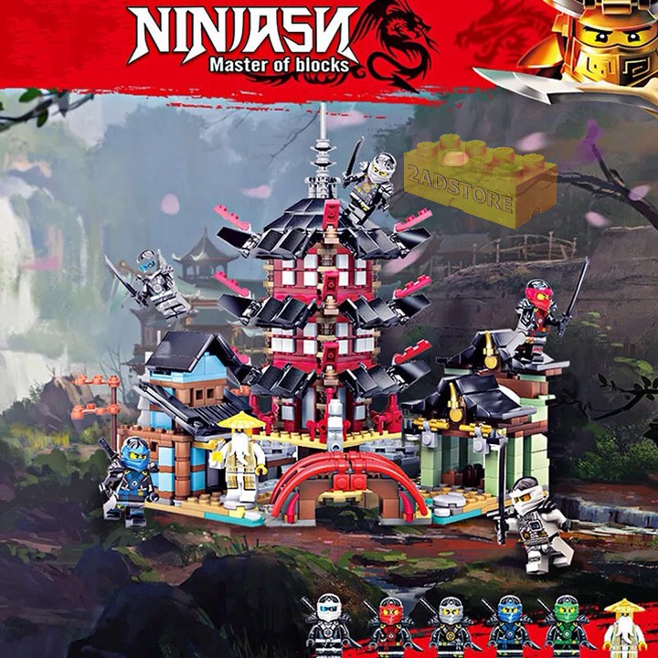 Đồ chơi lắp ráp Lego NinjaGo - Đền Airjitzu - LEDUO 76013 - Ninja Thunder Swordman - Lắp ráp xếp hình nhân vật cho bé