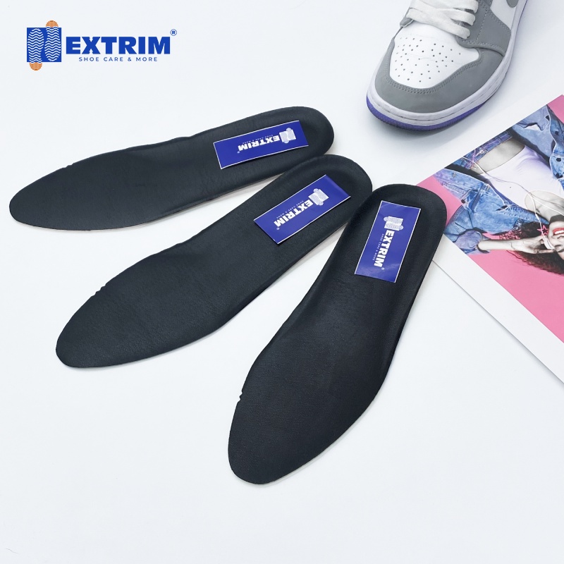 Miếng Lót Giày Da Nam Nữ EXTRIM Miếng Đệm Cực Êm, Khử Mùi Hiệu Quả, Thoáng Khí Bảo Vệ Bàn Chân Đủ Size