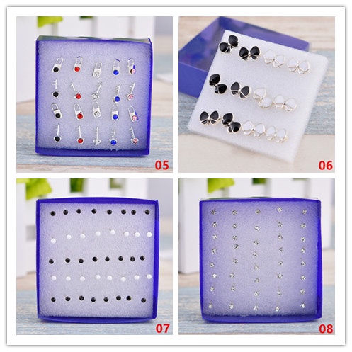 Set khuyên tai nhựa mini thời trang đơn giản