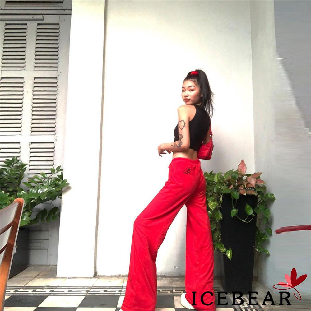 Quần dài nữ lưng cao ống rộng thời trang quyến rũ | BigBuy360 - bigbuy360.vn
