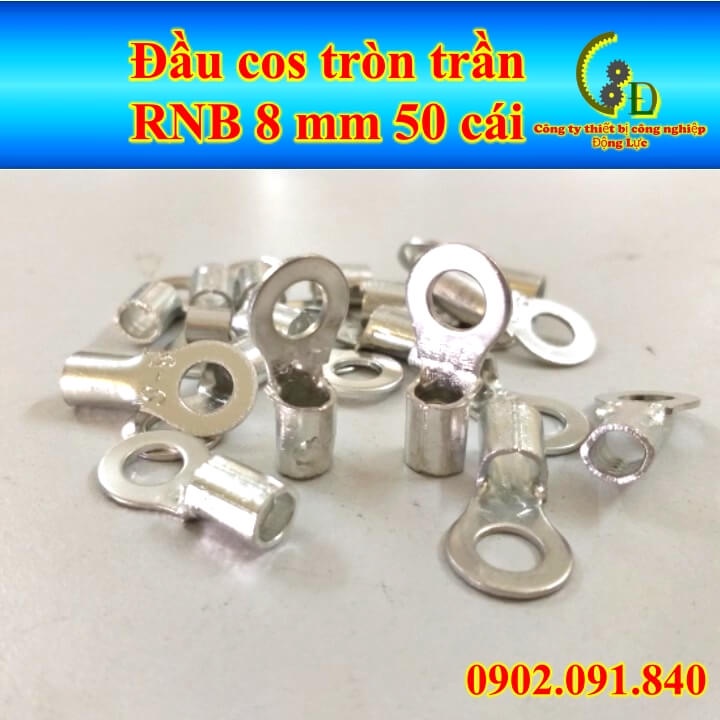 Đầu cos tròn bằng đồng  đầu cốt bấm dây điện 6-8mm RNB 8