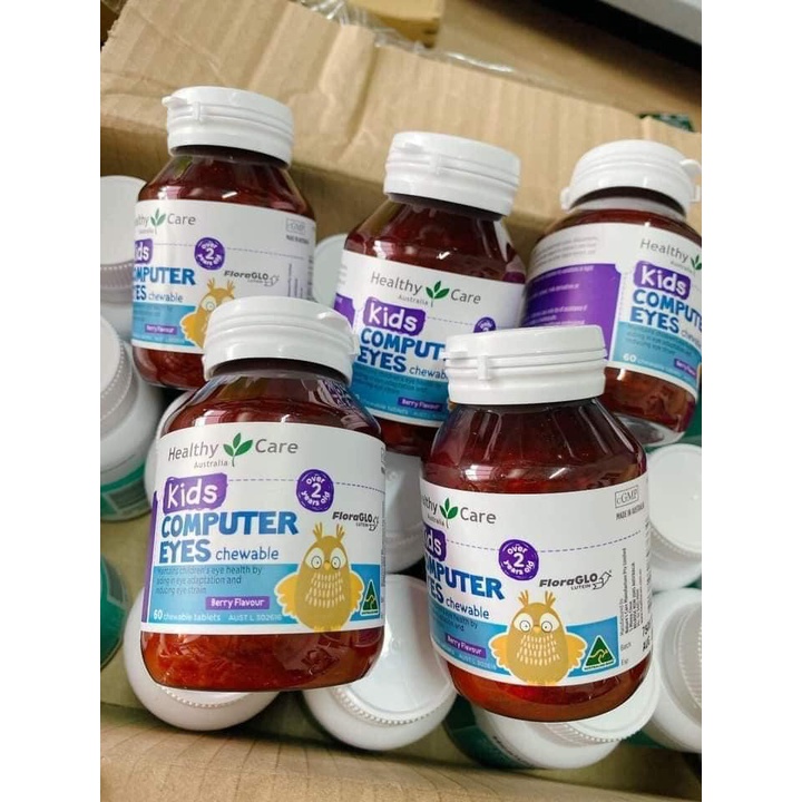 Kẹo bổ mắt cho bé cho bé hay dùng máy tính Healthy Care Kids Computer Eyes 60 viên