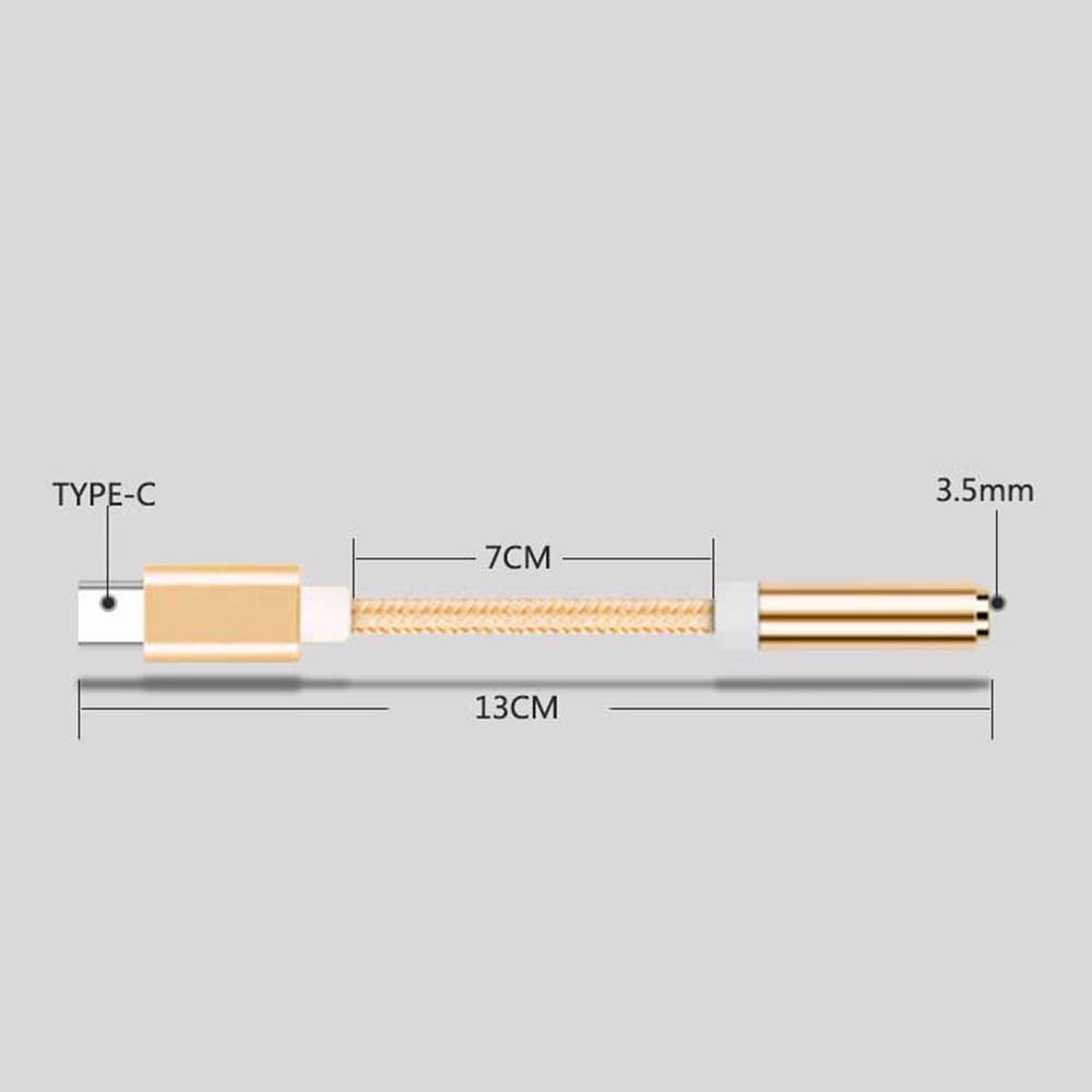 Dây Cáp Chuyển Đổi Âm Thanh Từ Type-C Sang 3.5mm Nhiều Màu Sắc Cho Điện Thoại