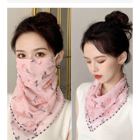 Khăn Choàng Cổ Chiffon 2022 Thoáng Khí Chống Bụi Cho Nữ