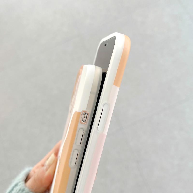 Ốp lưng dẻo họa tiết hình học cổ điển có khung bảo vệ camerra độc đáo cho IPHONE 12 11 PRO MAX X XS MAX XR 8 7 PLUS