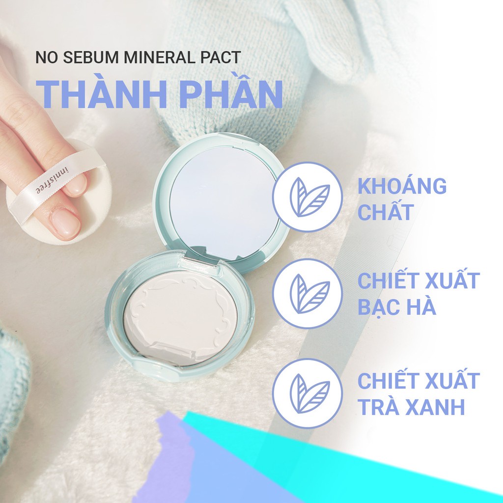 Phấn Phủ Kiềm Dầu Dạng Nén Innisfree No Sebum Mineral Pact 8.5G