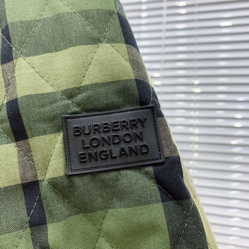 Áo khoác Burb3rry check diamond quilted flannel jacket ss21