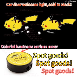【Sáng đầy màu sắc】Pikachu Đèn Logo Cửa Xe Hơi đèn led logo gắn cửa xe ô tô thương Đèn Led chiếu cửa họa cho xe hơi ( 1 Đèn ) Đèn chiếu laser không dây gắn cửa xe hơi hình phim hoạt hình năng động hello kitty xinh xắn COD