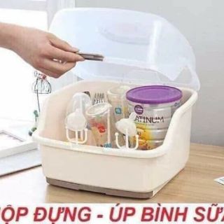 Úp bình sữa có nắp đậy