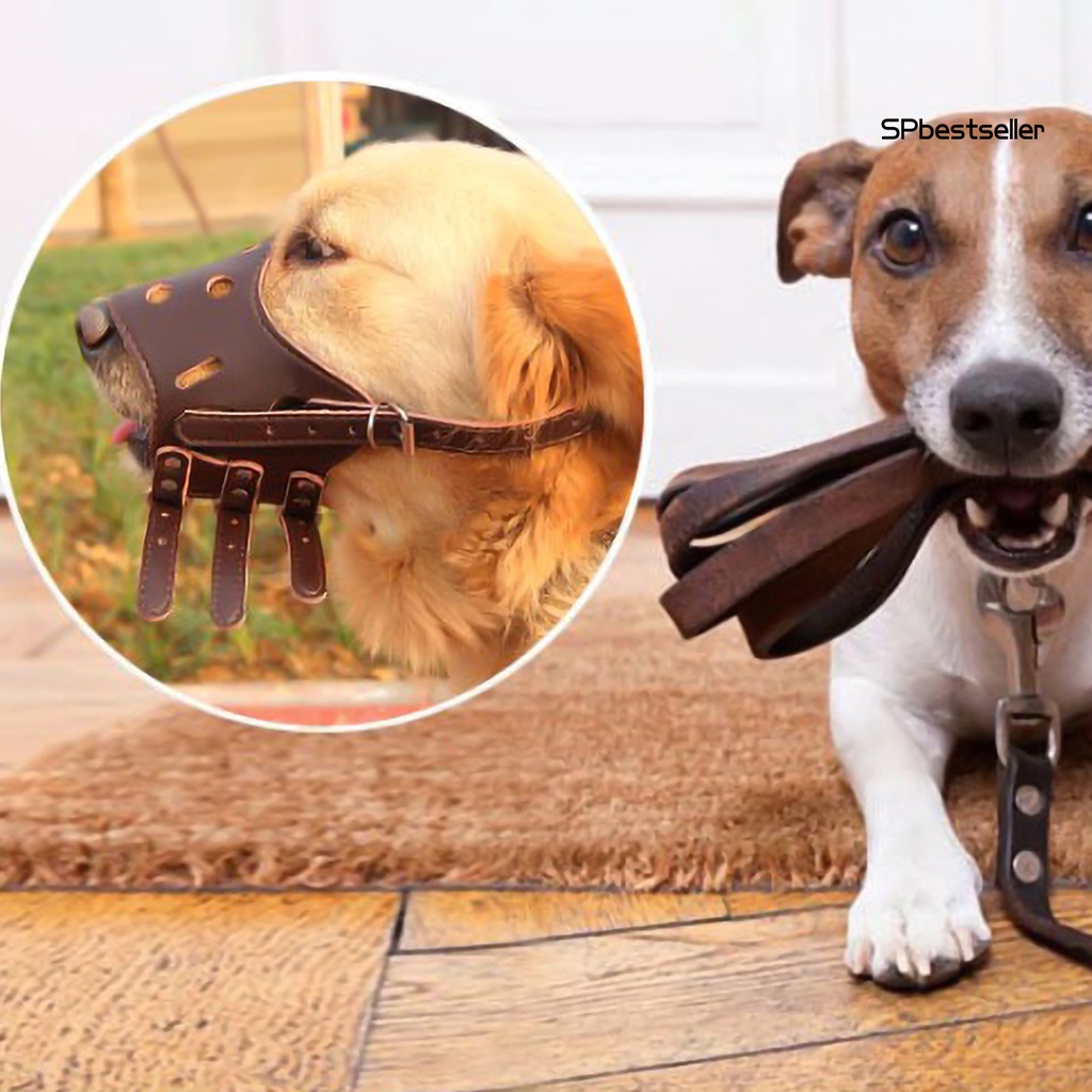 Rọ mõm chó bằng da giả có thể điều chỉnh