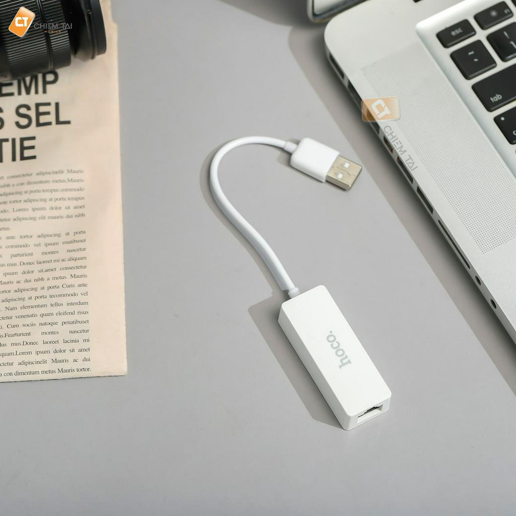 Adapter Ethernet Hoco UA22 (USB &amp; Type-C to RJ-45)