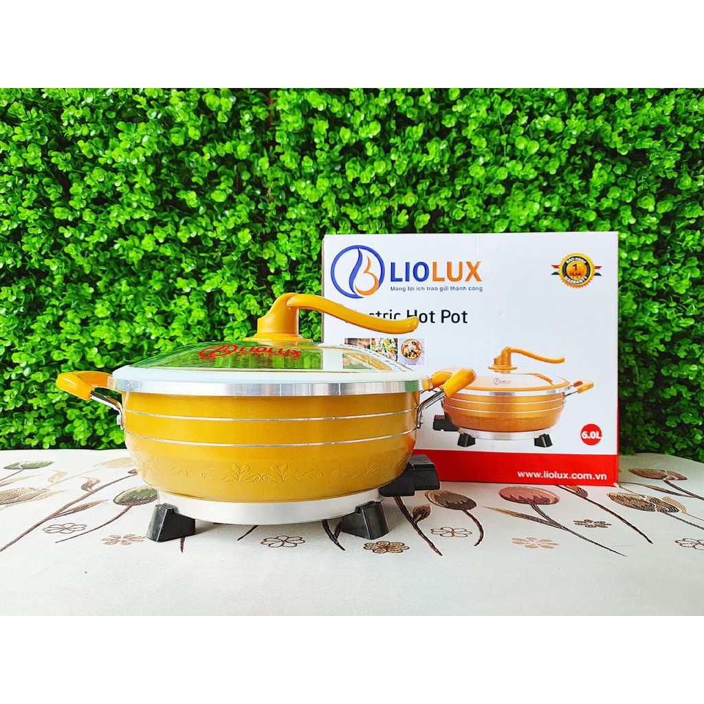 NỒI LẨU ĐIỆN LIOLUX - Nồi lẩu chống dính đa năng 6L