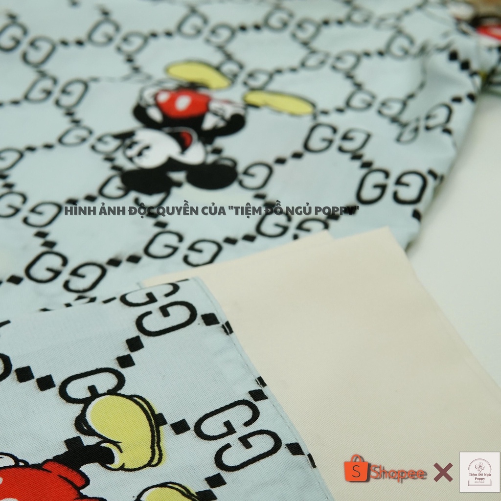 Đồ bộ nữ ngắn tay chất liệu kate thái giá rẻ pijama nữ hàn quốc đẹp bộ ngủ nữ cổ sen POPPY