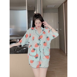 Bộ pijama mặc nhà lụa mango, bộ ngủ nữ