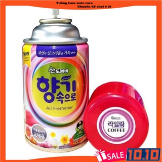 (Hồng) Bình xịt khử mùi xe ô tô hương cafe hàn quốc - nước hoa xịt thơm ô tô Cao Cấp Sandokkaebi Korea 300ml