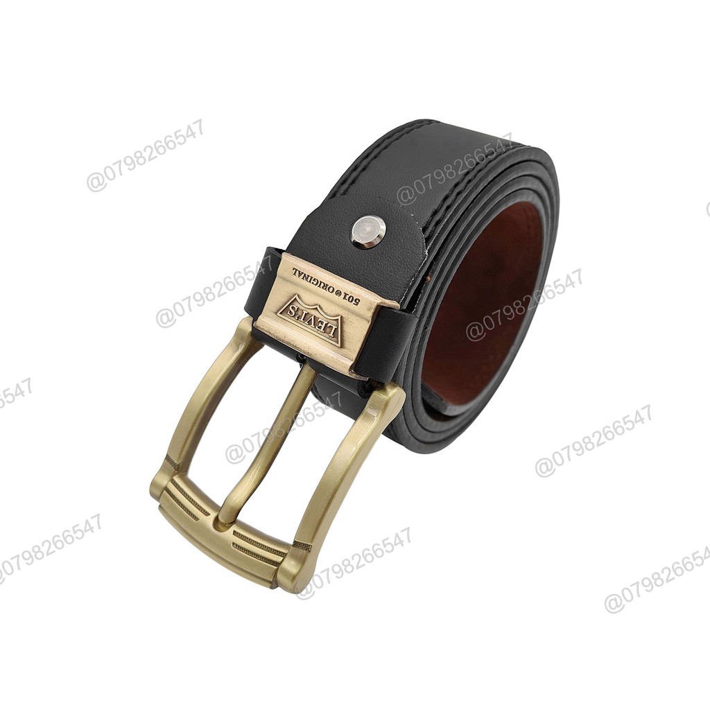 Thắt lưng nam cao cấp giả da DHM-176 | Khóa kim màu đồng sang trọng | Bảo hành 12 tháng