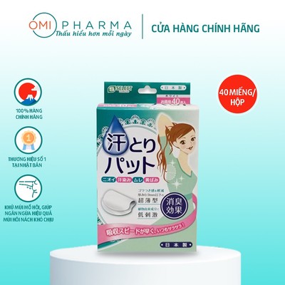 Miếng Dán Thấm Mồ Hôi Nách S Select Nhật Bản Hộp 40 Miếng (Màu Trắng)