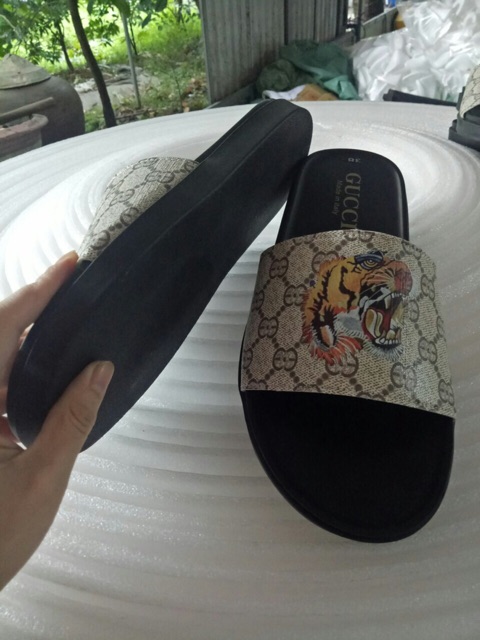 Dép nam quai ngang in Hổ đế thấp full size 37-43