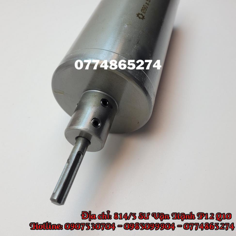 Mũi khoan rút lõi khoét tường gạch sâu Phi 90 x 200 mm không khoan bê tông, không khoan chế búa