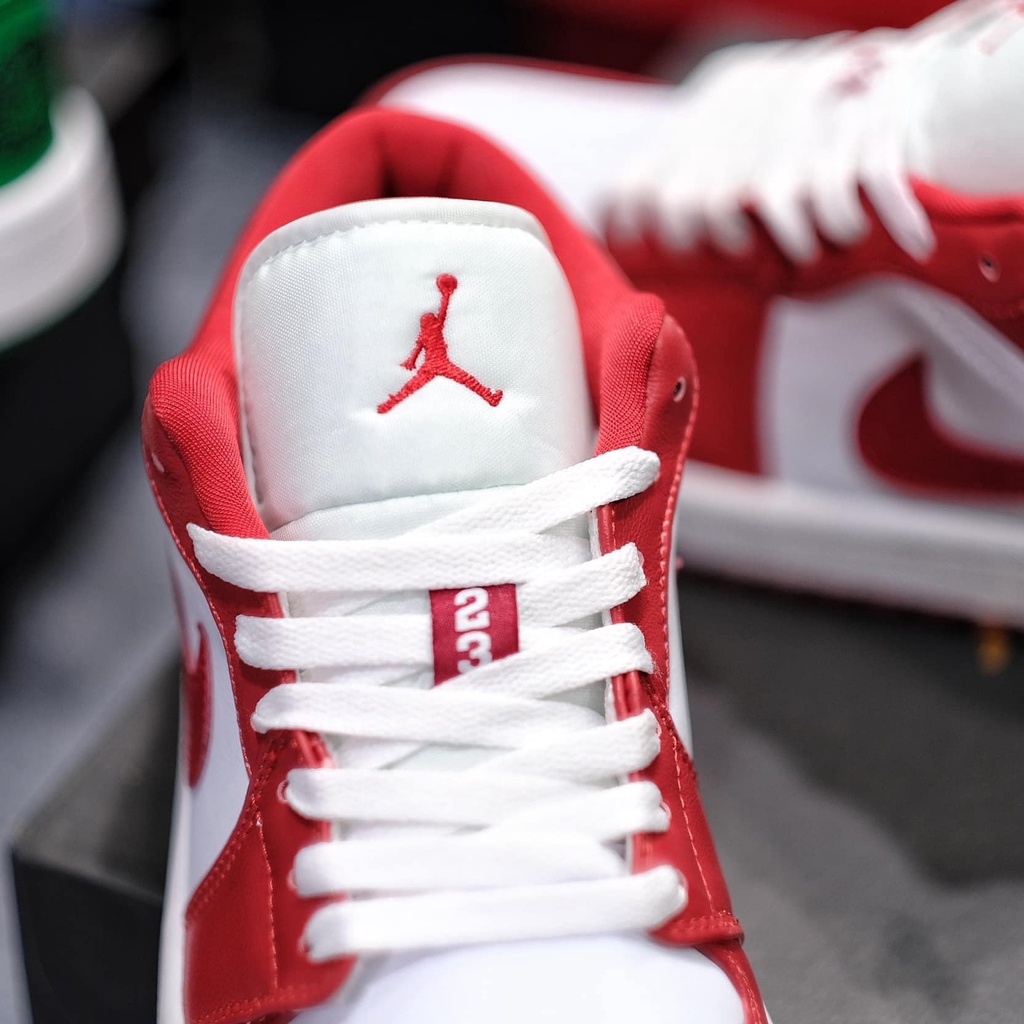Giày Thể Thao Jordan cổ thấp ,jd low, Jordan 1 Low Gym Red Phối màu trăng đỏ.