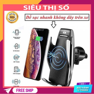 Kẹp điện thoại trên oto,kẹp điện thoại đa năng kèm sạc không dây macgic s5