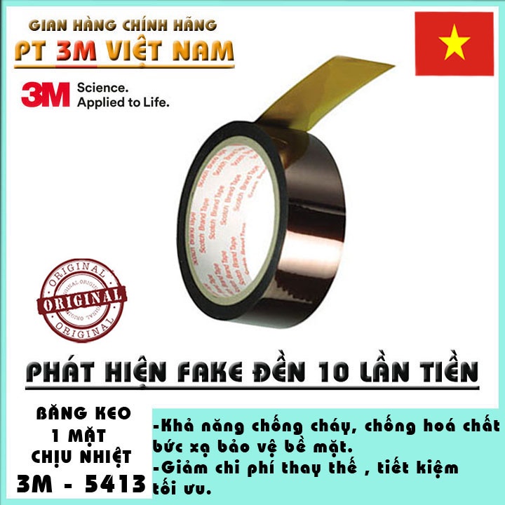 Băng keo chịu nhiệt 1 mặt 3M 5413