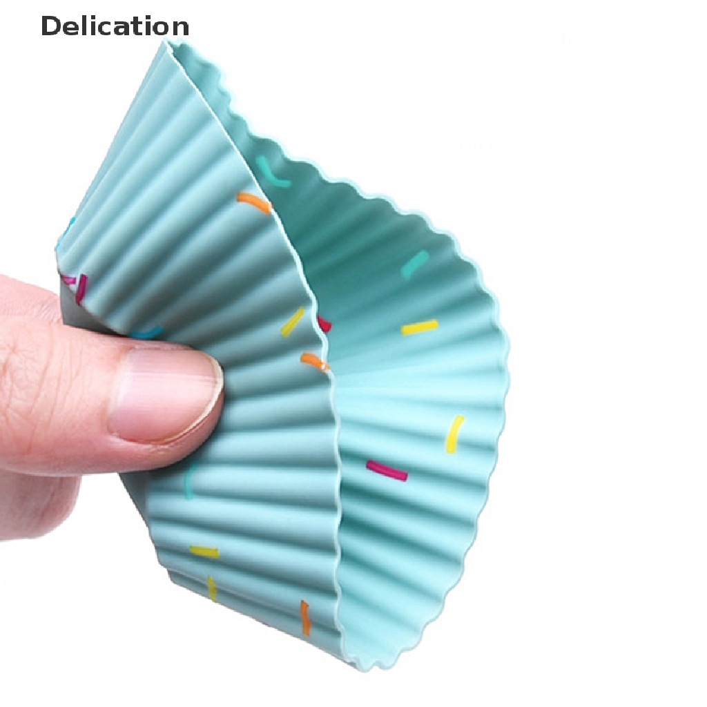 Set 12 Khuôn Silicone Làm Bánh Muffin DIY Tiện Dụng