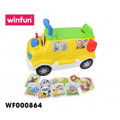 Xe tải chòi chân kèm bộ sưu tập động vật hoang dã có nhạc Winfun 0864