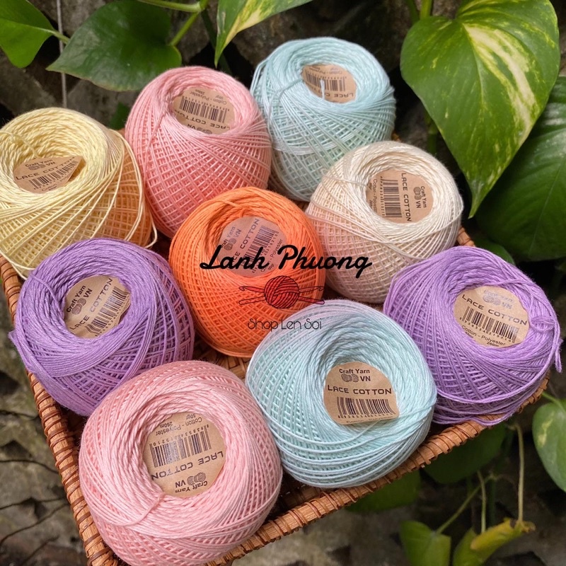 Sợi Lace Cotton Mini 0.8mm Đan Móc Mùa Hè