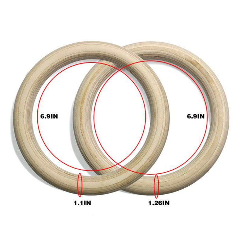 Vòng Nhẫn Bằng Gỗ Chịu Lực Tốt Hỗ Trợ Luyện Tập Gym/Thể Hình