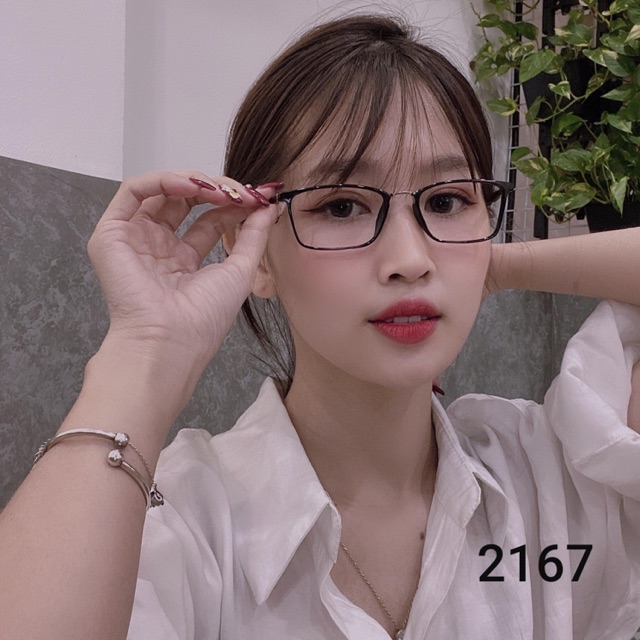 Kính gọng cận thời trang giá rẻ dáng vuông Bunny nhiều màu 2167
