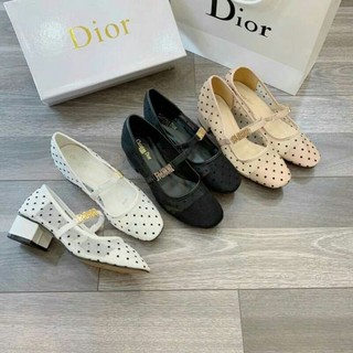 sandal ren chấm bi diOR/new