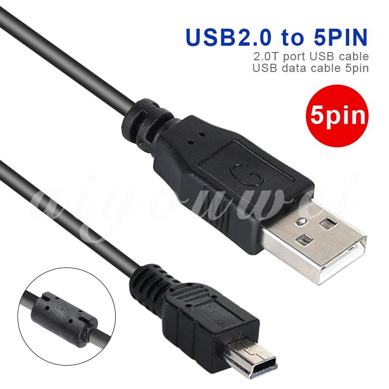 Dây cáp sạc AI GoPro Hero 3+ GPS PS3 từ đầu USB 2.0 loại A sang 5 Pin B 1.5m Mini USB