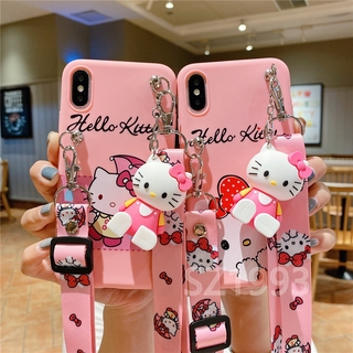 Ốp Lưng Hình Hello Kitty Có Dây Đeo Cho Iphone 11 Pro Max X Xs Xr Xsmax 8 7 6 6s Plus Se 2020