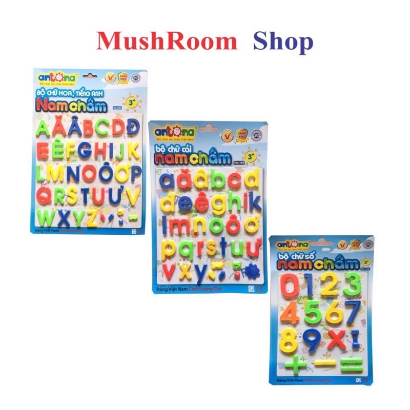 Combo 3 Bộ Chữ Số Antona Cho Bé