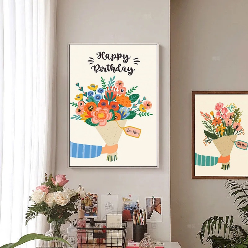 Tranh Treo Tường Họa Tiết Hoa Trang Trí Nhà Cửa
