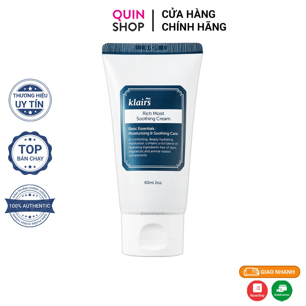 Kem Dưỡng Klairs Rich Moist Soothing Cream